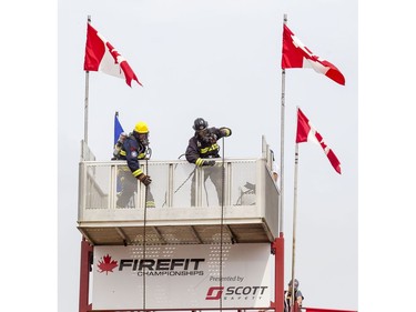 Firefighters from across the country were competing in the FireFit Canadian championships at the Canada Aviation and Space Museum on Wednesday, Sept. 6, 2017.