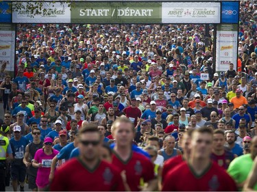 The 10th anniversary of the 2017 Canada Army Run took place Sunday, September 17, 2017 with 5K, 10K and half marathon races. Racers start the 10K race Sunday morning.