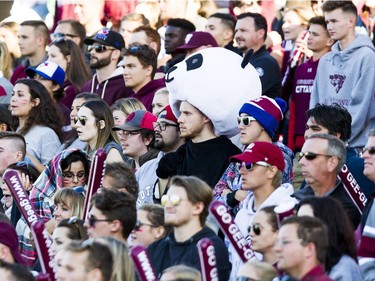 Gee-Gees fans stand in the crowd watching the end of the game.   Ashley Fraser/Postmedia