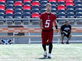 Quarterback Drew Tate will make his first start at quarterback for the Redblacks in Montreal on Sunday. He spent the previous 10 CFL seasons with the Saskatchewan Roughriders and Calgary Stampeders. Julie Oliver/Postmedia