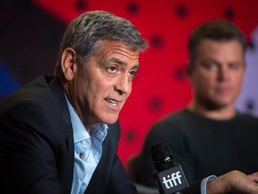 irector George Clooney speaks during a press conference at the Toronto International Film Festival for the movie &ampquot;Suburbicon&ampquot; on Sunday, September 10, 2017.
