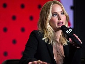 Actor Jennifer Lawrence speaks during a press conference at the Toronto International Film Festival for the movie &ampquot;mother!&ampquot; on Sunday, September 10, 2017.