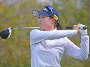 Seo-Yun Kwon in the opening round of the 2017 World Junior Girls Golf Championship at The Marshes on Tuesday. Kwon led the individual portion of the with a 7-under-par 65.