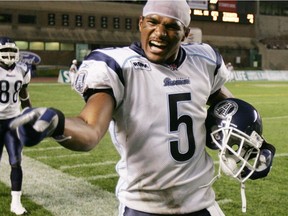 Arland Bruce, shown in his playing days with the Argos, is now at the centre of a legal action seeking over injuries he sustained while playing in the CFL.