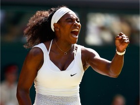 Serena Williams, shown here in a file photo from Wimbledon in 2015, has given birth to her first child, a daughter. Williams is engaged to Reddit co-founder Alexis Ohanian. Julian Finney/Getty Images