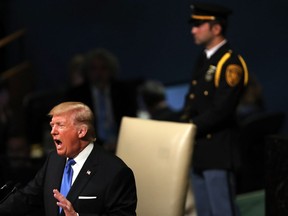 U.S. President Donald Trump threatened North Korea in his United Nations debut on Tuesday,, Sept. 19, 2017.