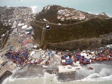 TOPSHOT-NETHERLANDS-OVERSEAS-WEATHER-HURRICANE

TOPSHOT - An aerial photography taken and released by the Dutch department of Defense on September 6, 2017 shows the damage of Hurricane Irma in Philipsburg, on the Dutch Caribbean island of Sint Maarten. Hurricane Irma sowed a trail of deadly devastation through the Caribbean on Wednesday, reducing to rubble the tropical islands of Barbuda and St Martin. / AFP PHOTO / ANP / Gerben van Es / Netherlands OUT / RESTRICTED TO EDITORIAL USE - MANDATORY CREDIT "AFP PHOTO / DUTCH DEFENSE MINISTRY/GERBEN VAN ES" - NO MARKETING NO ADVERTISING CAMPAIGNS - NO ARCHIVES - NO SALE- DISTRIBUTED AS A SERVICE TO CLIENTS  GERBEN VAN ES/AFP/Getty Images

Netherlands OUT / RESTRICTED TO EDITORIAL USE - MANDATORY CREDIT "AFP PHOTO / DUTCH DEFENSE MINISTRY/GERBEN VAN ES" - NO MARKETING NO ADVERTISING CAMPAIGNS - NO ARCHIVES - NO SALE- DISTRIBUTED AS A SERVICE TO CLIENTS
GERBEN VAN ES, AFP/Getty Images