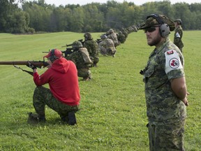 Participants in the Canadian Armed Forces Small Arms Concentration take part in a controlled practice for the service rifle at the Connaught Ranges and Primary Training Centre, in Ottawa, Ontario on September 5, 2017. 

Photo: Cpl Jax Kennedy, Canadian Forces Joint Imagery Centre
RE17-2017-0209-258