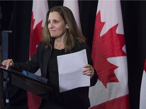 Foreign Affairs Minister Chrystia Freeland