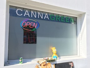 The CannaGreen marijuana dispensary on Armstrong Street near Parkdale Avenue was hit by robbers in the early morning hours of Sept. 4 and again Sept. 7