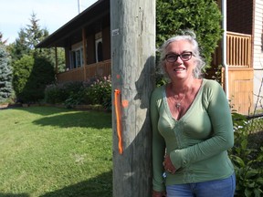 Louise Perron, homeowner on St-François Xavier in Gatineau.  The street that was severely affected the spring flood in 2017. Photo by Jean Levac