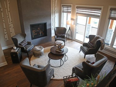 Family room on 2nd level of the Minto Home for the CHEO Dream of a Lifetime Lottery in Ottawa.