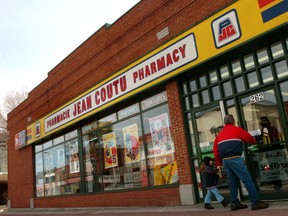 Canadian drug store chain Jean Coutu Group Inc said on Wednesday it was in talks to be acquired by Metro Inc for about $4.50 billion.