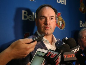 Pierre Dorion believes the Senators are getting good value for their money in goal. Now he must work on trying to re-sign centre Kyle Turris, a potential free agent at season's end. Jean Levac/Postmedia