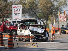 Crash on Daniel St in Arnprior on September 25, 2017.