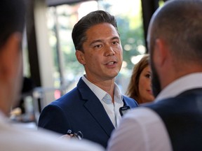 Clément Bélanger is running for mayor of Gatineau.  He held a press conference at La Maison du Citoyen in Gatineau, September 13, 2017.