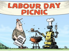 Labour day cartoon.
