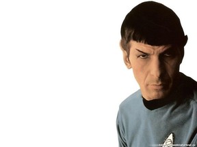Leonard Nimoy as Star Trek's Mr. Spock.