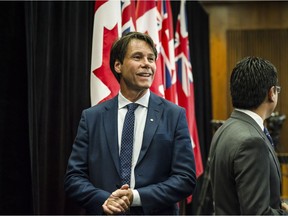 Health Minister Eric Hoskins at the provincial government's marijuana announcement on Friday, Sept. 8, 2017. The announcement, writes Dr. Gail Beck, was inadequately focused on public health. THE CANADIAN PRESS/Christopher Katsarov