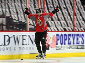 Chris Kelly skates at Canadian Tire Centre during an optional Senators practice in May. Tony Caldwell/Postmedia