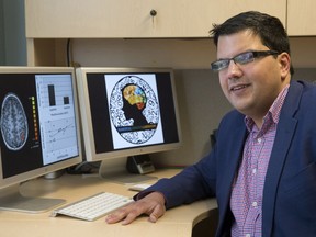 Dr. Daniel Ansari at his desk at Western University in London, Ontario in February,  2015.