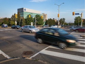 Intersection looking north on Alta Vista Drive from Smythe Road