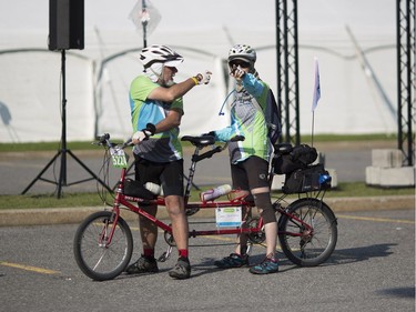 Cyclists started their 50km route from Tunney's Pasture at this year's The Ride fundraiser for research at the Ottawa Hospital, on Sept. 10, 2017.