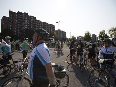 Cyclists started their 50km route from Tunney's Pasture at this year's The Ride fundraiser for research at the Ottawa Hospital, on Sept. 10, 2017.