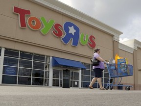 A shopper leaves a Toys R Us store, Tuesday, Sept. 19, 2017, in San Antonio. Toys R Us has filed for Chapter 11 bankruptcy protection while continuing with normal business operations. (AP Photo/Eric Gay) ORG XMIT: TXEG102
Eric Gay, AP