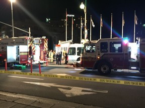 The scene at a hazmat call about an envelope on an OC Transpo bus on Saturday, Sept. 30, 2017.