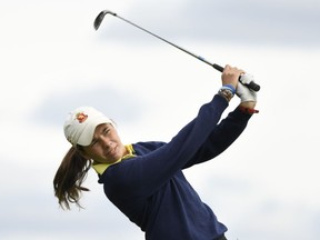 Blanca Fernandez of Spain in the final round of the world junior girls golf championship at The Marshes Golf Club on Friday. Fernandez finished third in individual standings and Spain beat South Korea in a playoff for the team title. 
Bernard Brault, Golf Canada