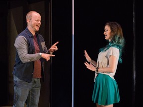 David Brown and Katie Bunting in a scene from You Are Happy, the first GCTC production of their 2017-18 season, which opens Saturday.