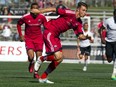 Nick DePuy, seen here in a home game on Oct. 1, scored Fury FC's only goal of Saturday's game in the ninth minute.   Ashley Fraser/Postmedia