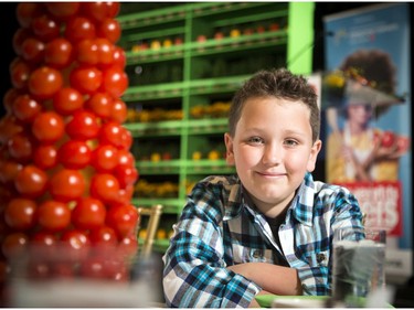 The Kid Food Nation Gala took place Sunday October 22, 2017 at the Fairmont Château Laurier. Ten-year-old Caleb Burelle of Ottawa was one of the 26 winners who got to showcase their recipes in Ottawa Sunday.   Ashley Fraser/Postmedia
Ashley Fraser, Postmedia