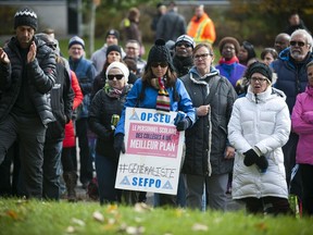 Several dozen students at La Cité college in the east end of Ottawa joined a rally to support their striking professors on Friday afternoon.