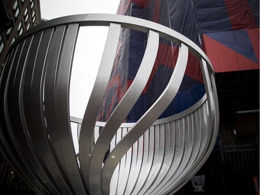 The new Stanley Cup monument was unveiled on Sparks Street Saturday night and photographed Sunday October 28, 2017.