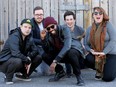 Five members of the local band Blakdenim, photographed Monday (October 2, 2017) in Ottawa. They include (from left): Sacha Nagy, Andrew Knox, Precise Kenny Creole, Gabriel Paul and Crystalena Paquette.