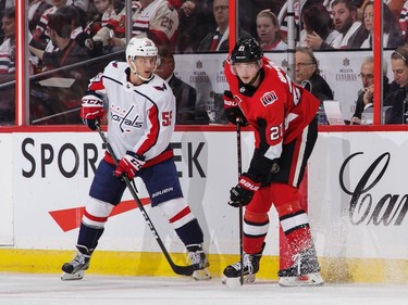 Washington Capitals v Ottawa Senators

OTTAWA, ON - OCTOBER 5: Logan Brown #21 of the Ottawa Senators prepares for a faceoff against Aaron Ness #55 of the Washington Capitals at Canadian Tire Centre on October 5, 2017 in Ottawa, Ontario, Canada.  (Photo by Jana Chytilova/Freestyle Photography/Getty Images)
Jana Chytilova/Freestyle Photo, Getty Images