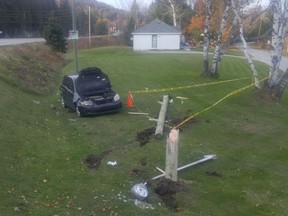 Aftermath of the high-speed crash near Wakefield.