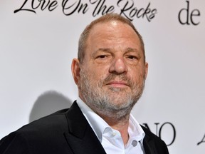 This file photo taken on May 23, 2017 shows US film producer Harvey Weinstein attending the De Grisogono Party on the sidelines of the 70th Cannes Film Festival in Antibes, France.  Two more women were due to go public on October 20, 2017 with horrifying details of sexual attacks they say they were subjected to by disgraced Hollywood mogul Harvey Weinstein. They include a case being investigated by Los Angeles police of an Italian model and actress who says the 65-year-old producer raped her after dragging her into the bathroom of her hotel suite in Beverly Hills in 2013.  / AFP PHOTO / Yann COATSALIOUYANN COATSALIOU/AFP/Getty Images
YANN COATSALIOU, AFP/Getty Images