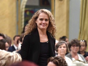 Governor General designate Julie Payette arrives at an Order of Canada investiture ceremony at Rideau Hall in Ottawa on Aug. 25, 2017. One of the first things Julie Payette will do after being installed as the Queen's representative in Canada is to open an Instagram account. She will also take over her predecessor's official Facebook and Twitter accounts. Payette's embrace of social media appears to be in step with Buckingham Palace, which posted a job advertisement for a social media manager earlier this year as the number of people following the Queen on Twitter was heading toward the three million mark. It has since surpassed that. THE CANADIAN PRESS/Justin Tang