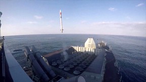 The Royal Navy successfully conducted the first test firing of the new Sea Ceptor air defence system from Type 23 frigate HMS Argyll whilst off the coast of Scotland. (mbda)
