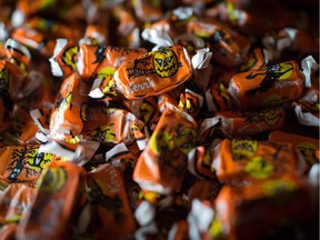Molasses Kisses Halloween candy by Kerr's Candy are shown in Toronto on Thursday, Oct. 26, 2017. Kerr's Candy social media team is defending the company's Molasses Kisses treats on Twitter after a newspaper derided it as "the worst Halloween candy." Kerr's, which was founded in 1895, promotes the kisses on its website as "traditional Halloween taffy" and says the candies contain 10 per cent real molasses. The company's used the same recipe to make them for more than 70 years. THE CANADIAN PRESS ORG XMIT: CPT502
Graeme Roy,