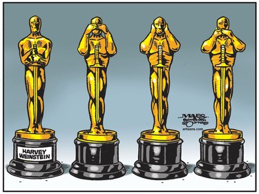 A Malcolm Mayes cartoon on the Harvey Weinstein allegations