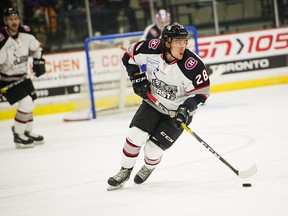 The Brampton Beast's Mitch Zion skates up ice