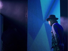 Gord Downie walks off stage after performing at WE Day in Toronto on Oct. 19, 2016.