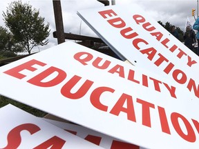 College Strike

Picket lines are up at Algonquin College as faculty at Ontario's 24 colleges began a strike Monday morning. About 12,000 professors, instructors, counsellors and librarians, both full-time and "partial load" employees who work seven to 12 hours a week, walked off the job. Photo Tony Caldwell/ Postmedia
Tony Caldwell