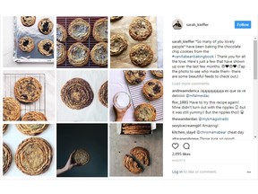 Sarah Kieffer's chocolate chip cookies have taken Instagram by storm.