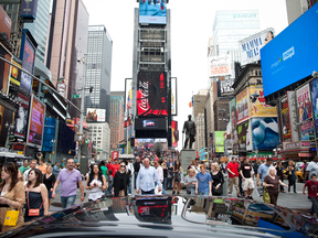 Busy Times Square in New York City was one of the targets of a foiled terror plot, authorities say.