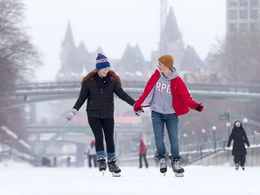 Alex Guimont and Grace Kelly go for a skate on the Rideau Canal this spring. The Canal is No. 1 in a USA Today poll.